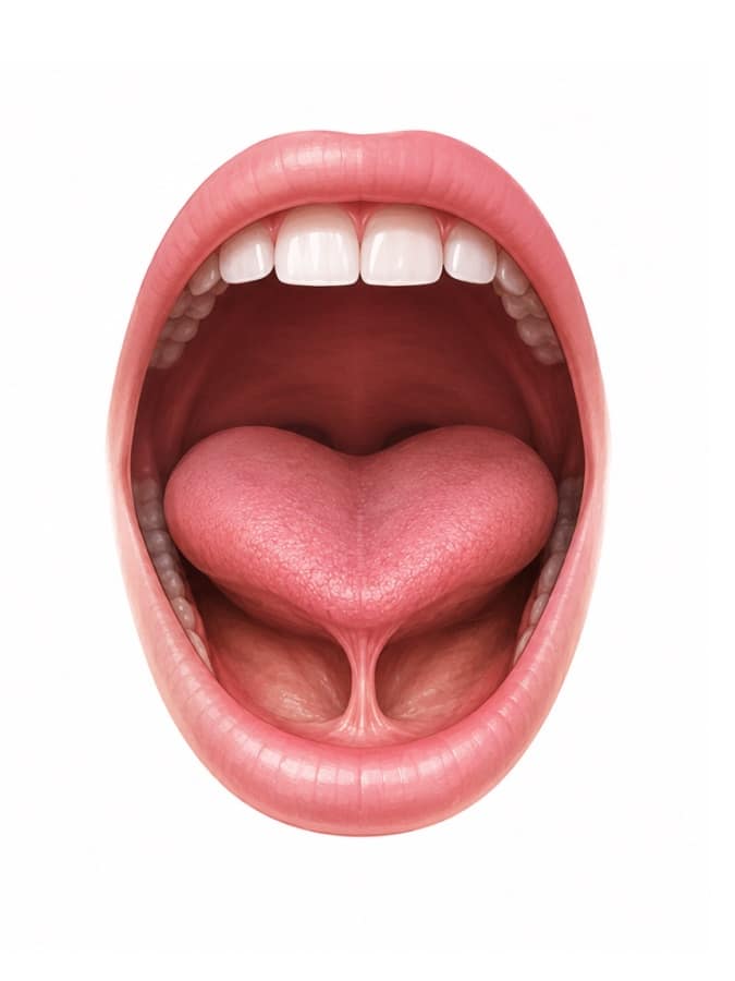 Tongue tie, restricted by a tight frenulum